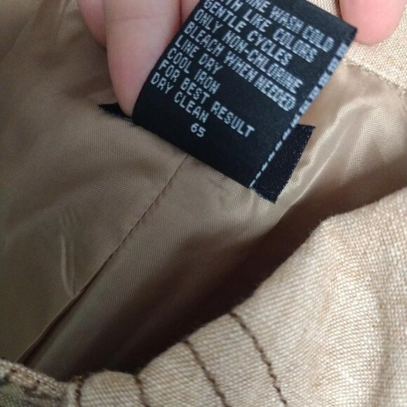 Women’s Suede Jackets Women’s Size 14 Geometric Tan Brown Button Up Formal - Picture 7 of 12